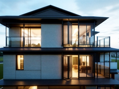 宋风别墅 宋式建筑su模型