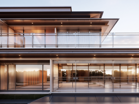 宋风别墅 宋式别墅su模型