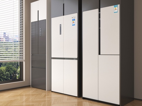  现代冰箱 嵌入式冰箱3d模型 