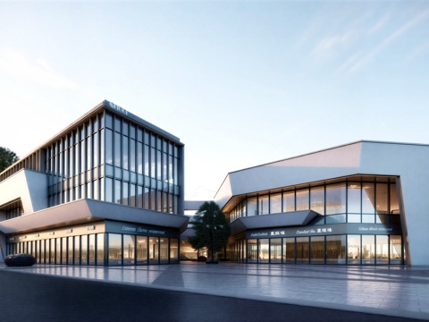 商业步行街 沿街商业su模型