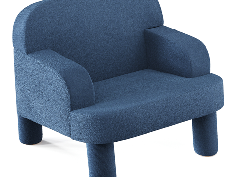  现代简约单人沙发 单人沙发 简约沙发 休闲沙发 客厅沙发3d模型 