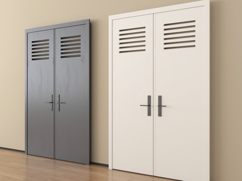 现代消防门 防火门su模型