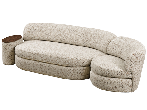  现代简约双人沙发  双人沙发 简约沙发 弧形沙发3d模型 