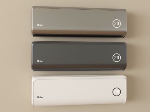  现代空调 壁挂式空调su模型 