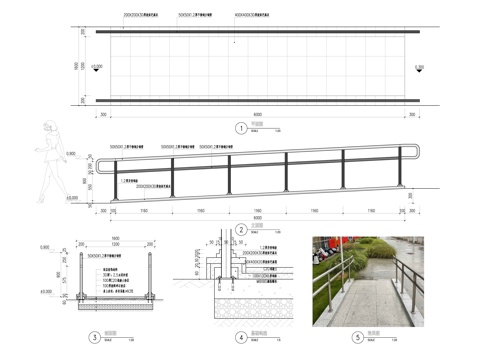  无障碍坡道 无障碍 残坡 园林 景观cad施工图 