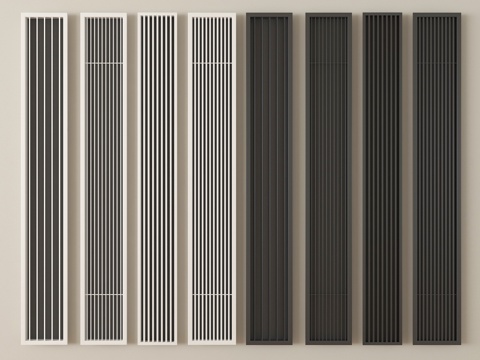  现代中央空调出风口3d模型 