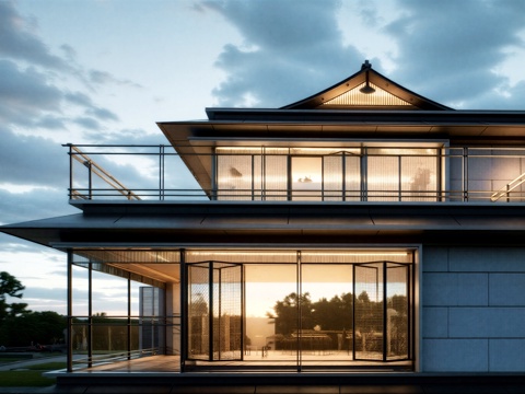 宋风别墅 宋式别墅su模型