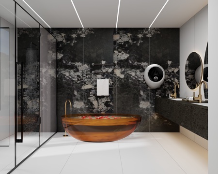  现代极简浴室柜3d模型 