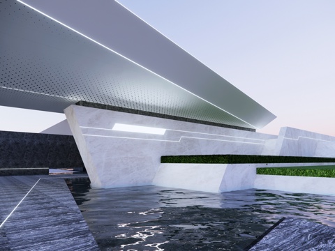 小区大门 小区入口su模型