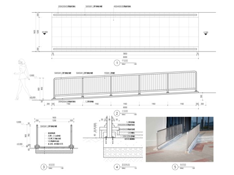  无障碍坡道 无障碍 残坡 园林 景观cad施工图 
