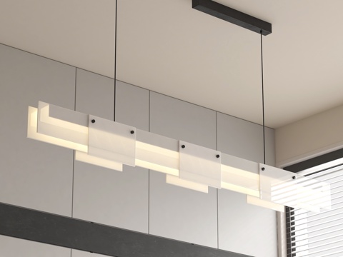  现代轻奢吊灯3d模型 