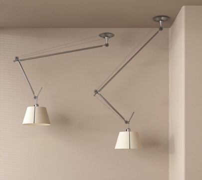  现代吊灯 摇臂灯 移位灯 不锈钢吊灯 金属吊灯3d模型 