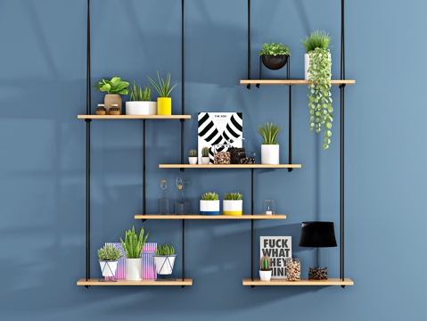  现代盆栽3d模型 