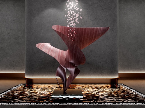  现代抽象艺术装置 3d模型3d模型 