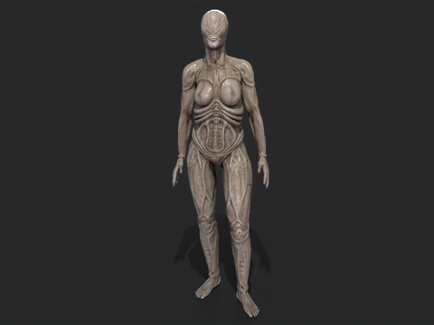  外星人 外星女性 科幻角色 怪物 异形 ET 类人生物3d模型 