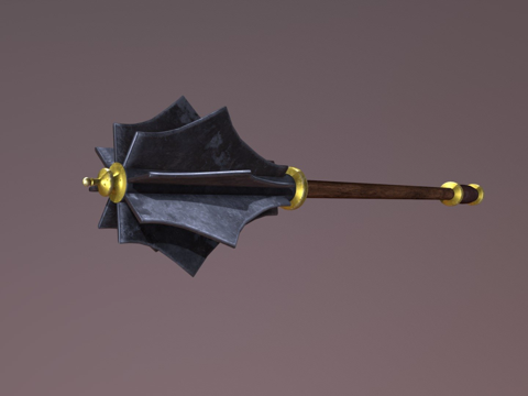  中世纪钉头锤3d模型 