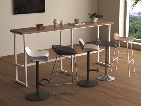 现代桌椅 吧台 吧椅su模型