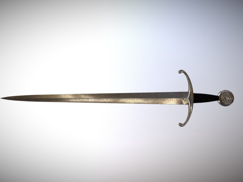  中世纪剑3d模型 