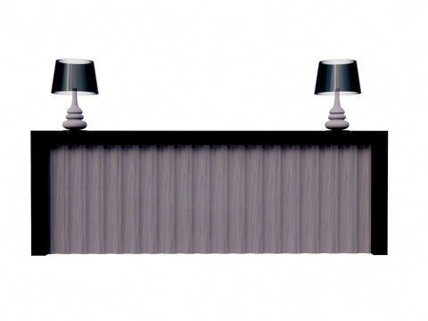  办公 展厅 办公空间 大厅 公司前台su模型 