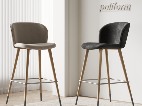  poliform现代吧椅 布艺吧椅3d模型 