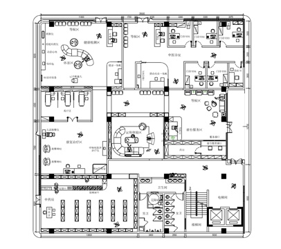  中医馆 最新平面施工图合集cad施工图 