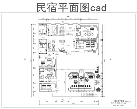 民宿施工图cadcad施工图