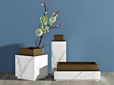  现代植物 盆栽 绿植 装饰品3d模型 