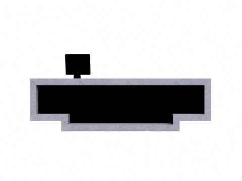  公司前台 展厅 大厅su模型 