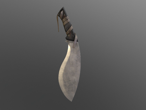  游戏级库克力刀3d模型 