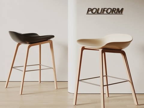  poliform现代吧椅 亚克力吧椅 餐椅3d模型 