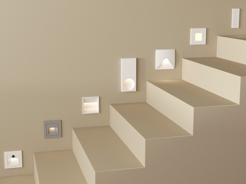 现代壁灯 楼梯灯 感应灯su模型