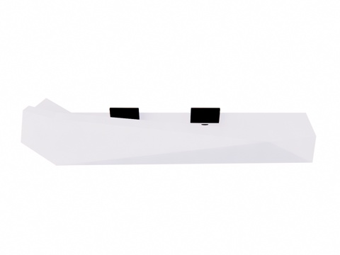  酒店前台 展厅 办公空间 办公室 电脑 前台接待 大厅su模型 