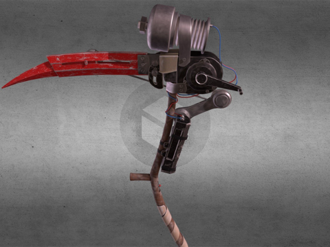  自制DIY机械镰刀3d模型 