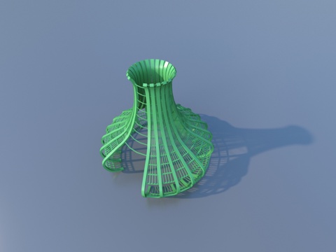  镂空 抽象 穹顶 异形廊架3d模型 