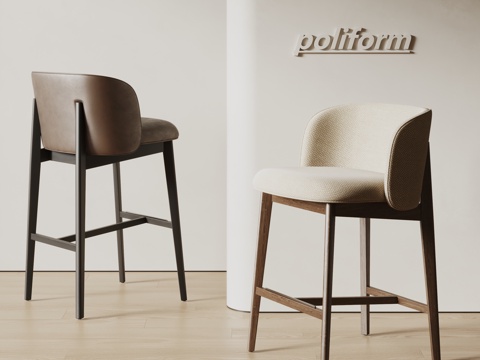  poliform现代餐椅 布艺餐椅 皮革餐椅3d模型 