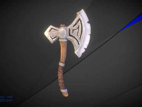  中世纪斧023d模型 