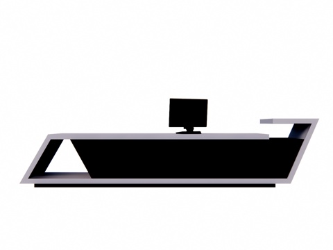  前台 工位 大厅 前台接待 办公室 办公su模型 