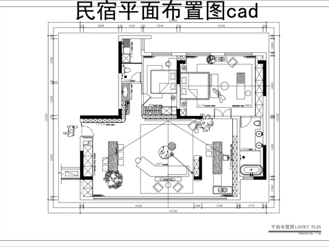 民宿平面图cadcad施工图