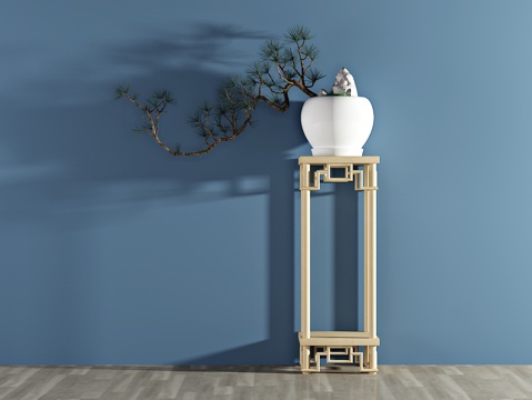  现代植物 盆栽 绿植 松树3d模型 