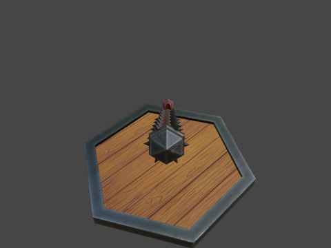  红色金棒3d模型 