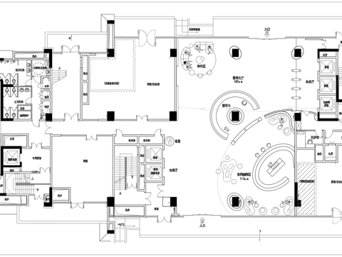 文创展厅 最新平面施工图合集cad施工图