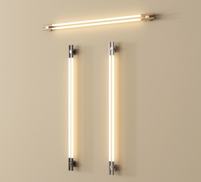 现代金属壁灯 长条壁灯su模型