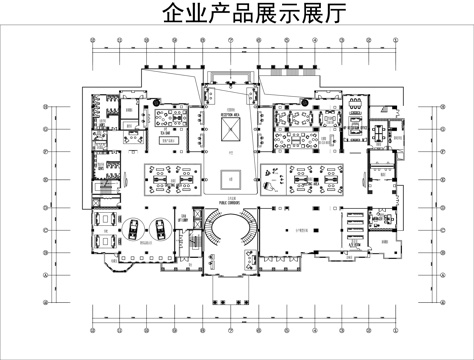 企业产品展厅cadcad施工图cad施工图