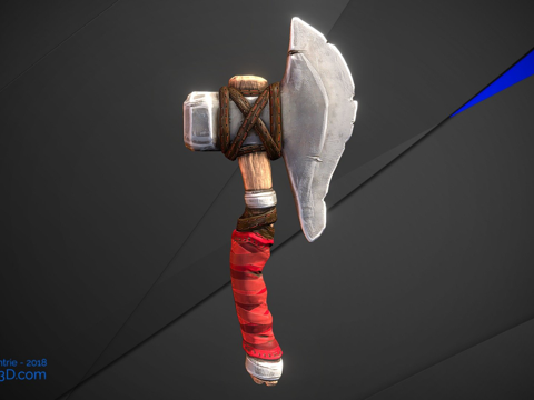  中世纪斧033d模型 