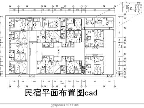 酒店民宿平面图cadcad施工图