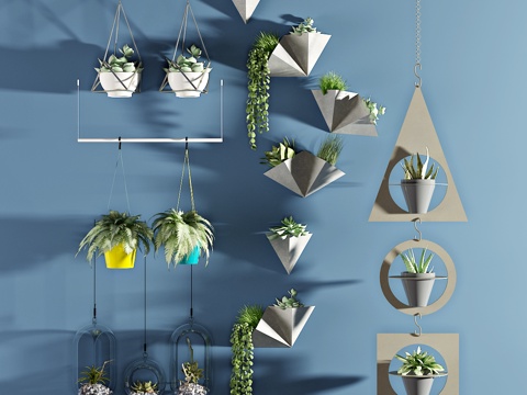  现代盆栽3d模型 