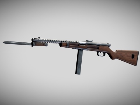  M1938A冲锋枪 武器 枪械 枪支 游戏装备 贝雷塔冲锋枪3d模型 