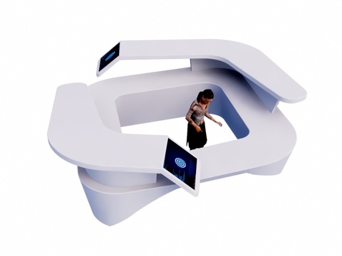  办公空间 办公室 电脑su模型 