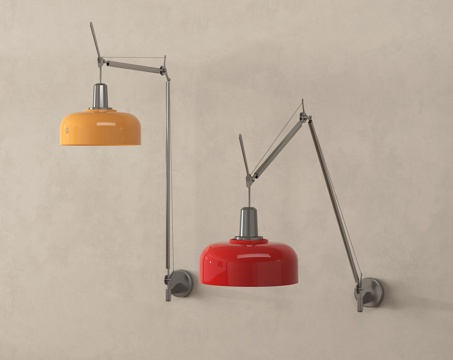 现代壁灯 摇臂灯 金属壁灯su模型