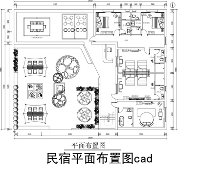 酒店民宿平面图cadcad施工图